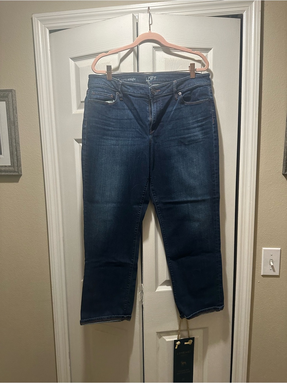 LOFT Women's Dark Indigo Straight Leg Jeans